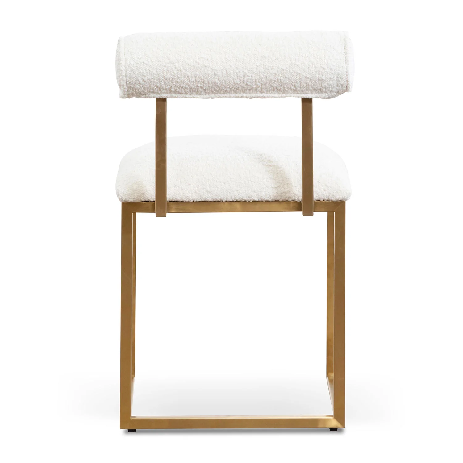 CLC6772-BS Daisy White Boucle Occasional Chair - Brushed Gold Base - Image 5