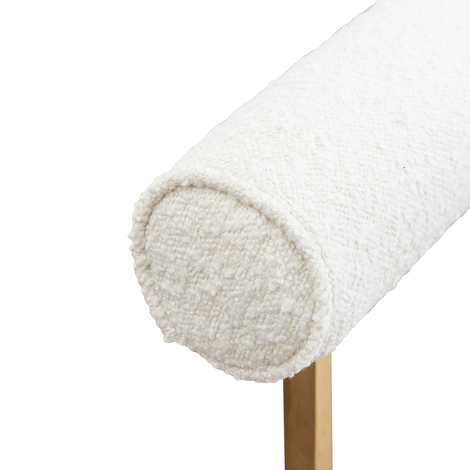 CLC6772-BS Daisy White Boucle Occasional Chair - Brushed Gold Base - Image 7