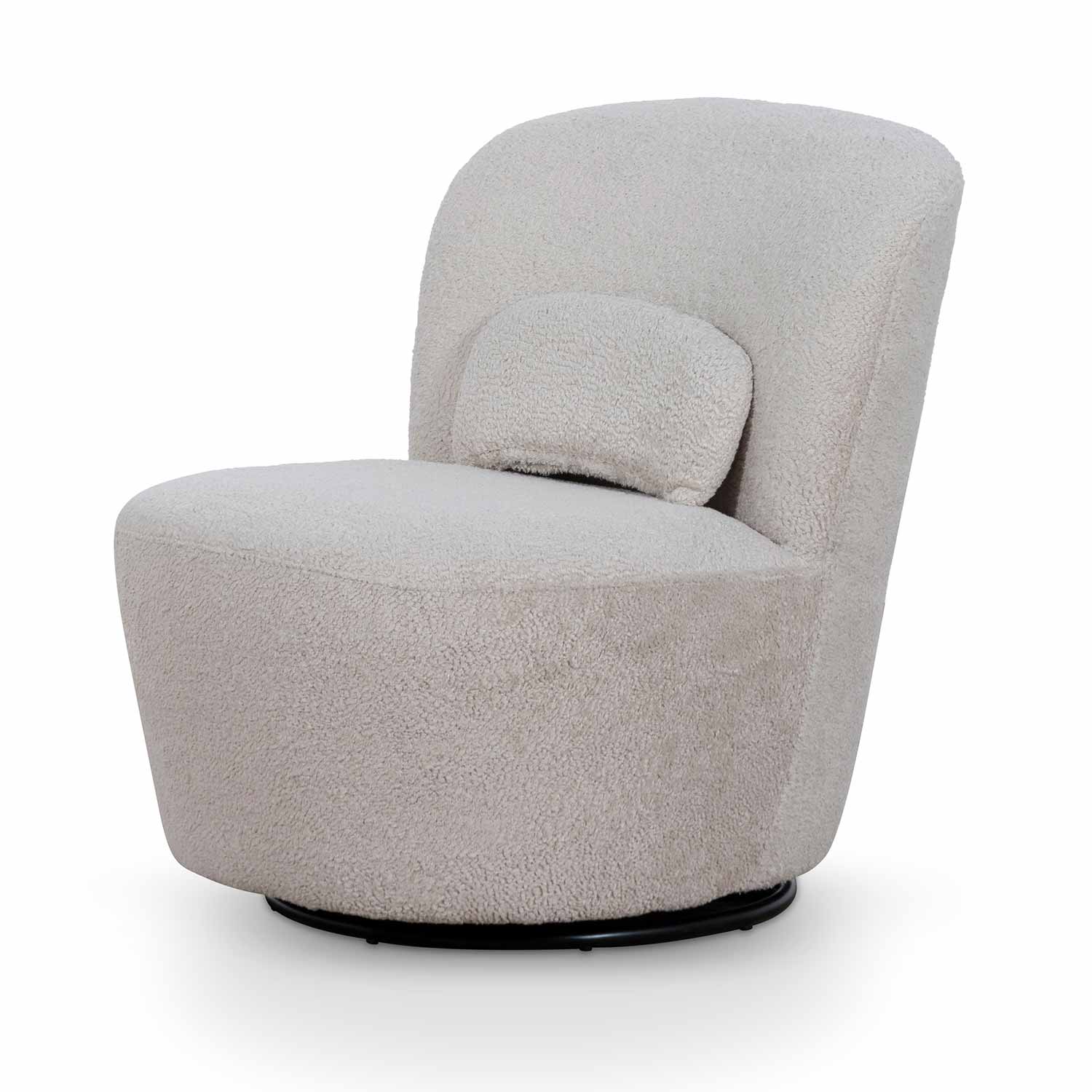 CLC6835-CA Swivel Lounge Chair - Ivory Teddy - Image 3