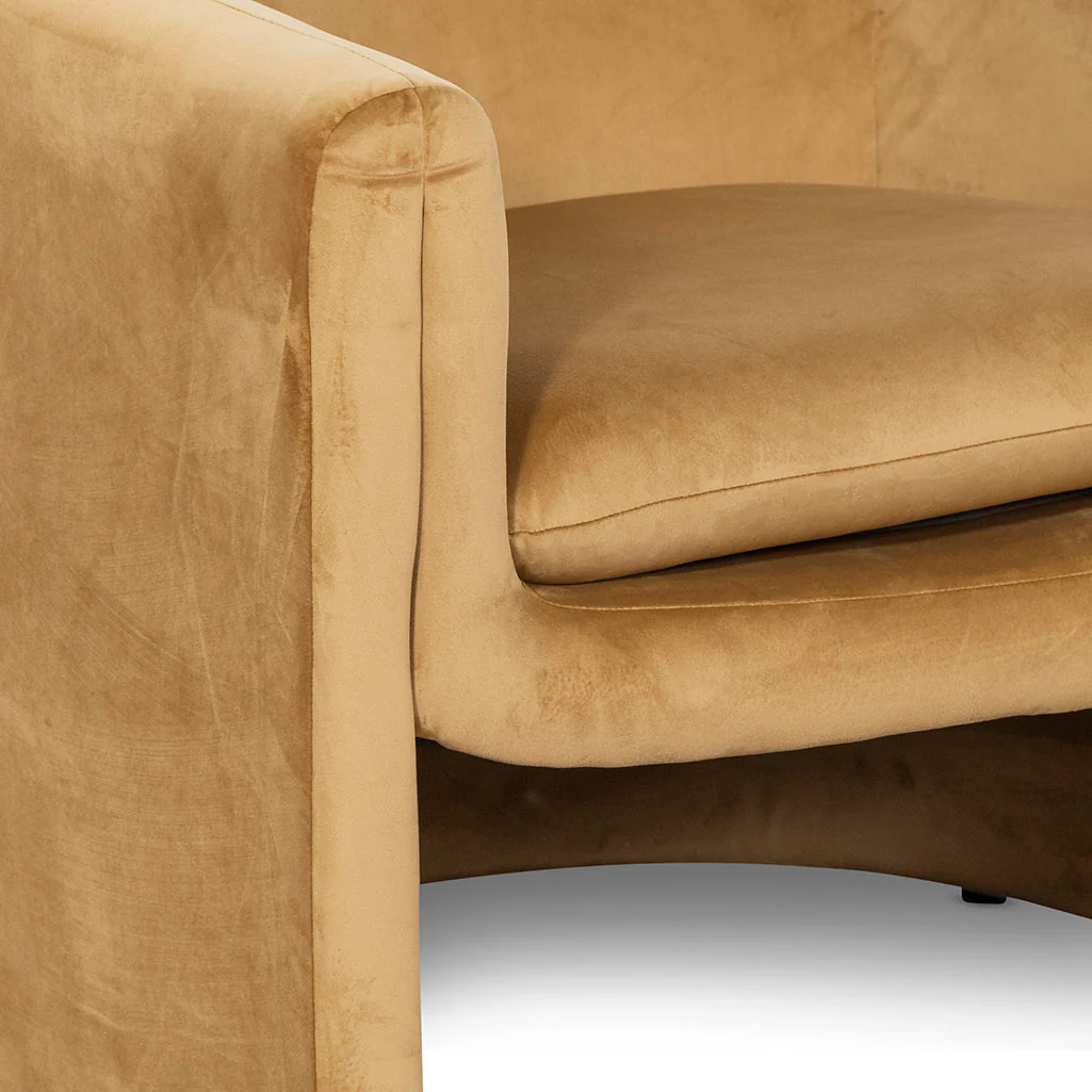 CLC6866-CA Velvet Armchair - Mustard - Image 11