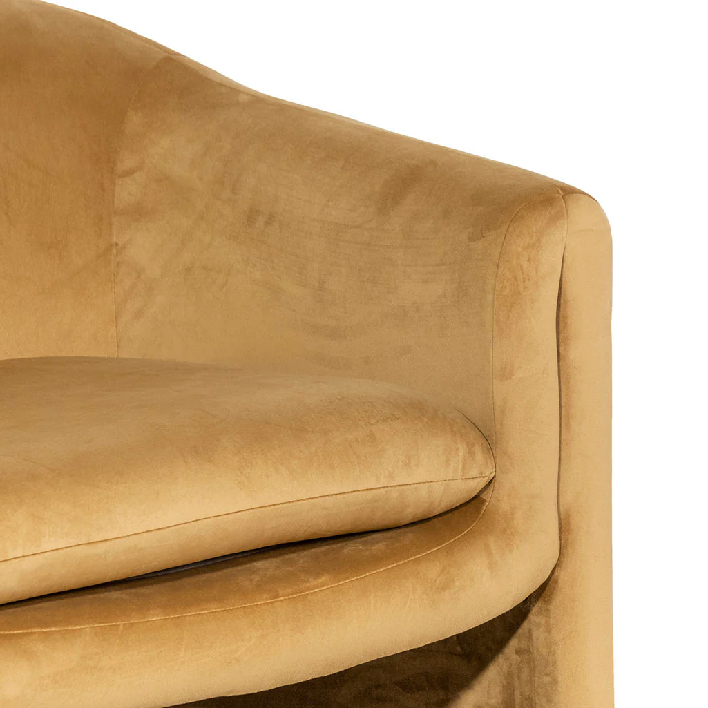 CLC6866-CA Velvet Armchair - Mustard - Image 8