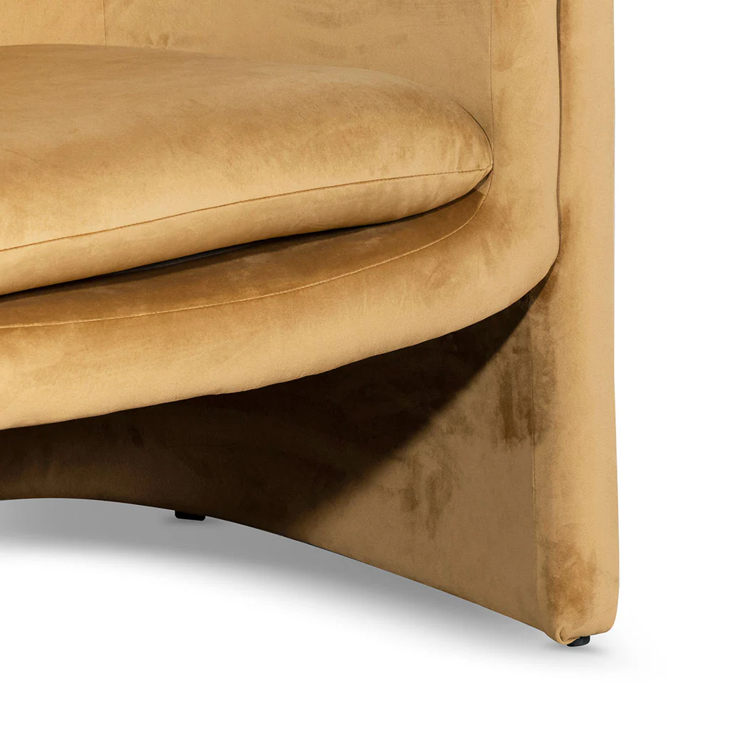 CLC6866-CA Velvet Armchair - Mustard - Image 9