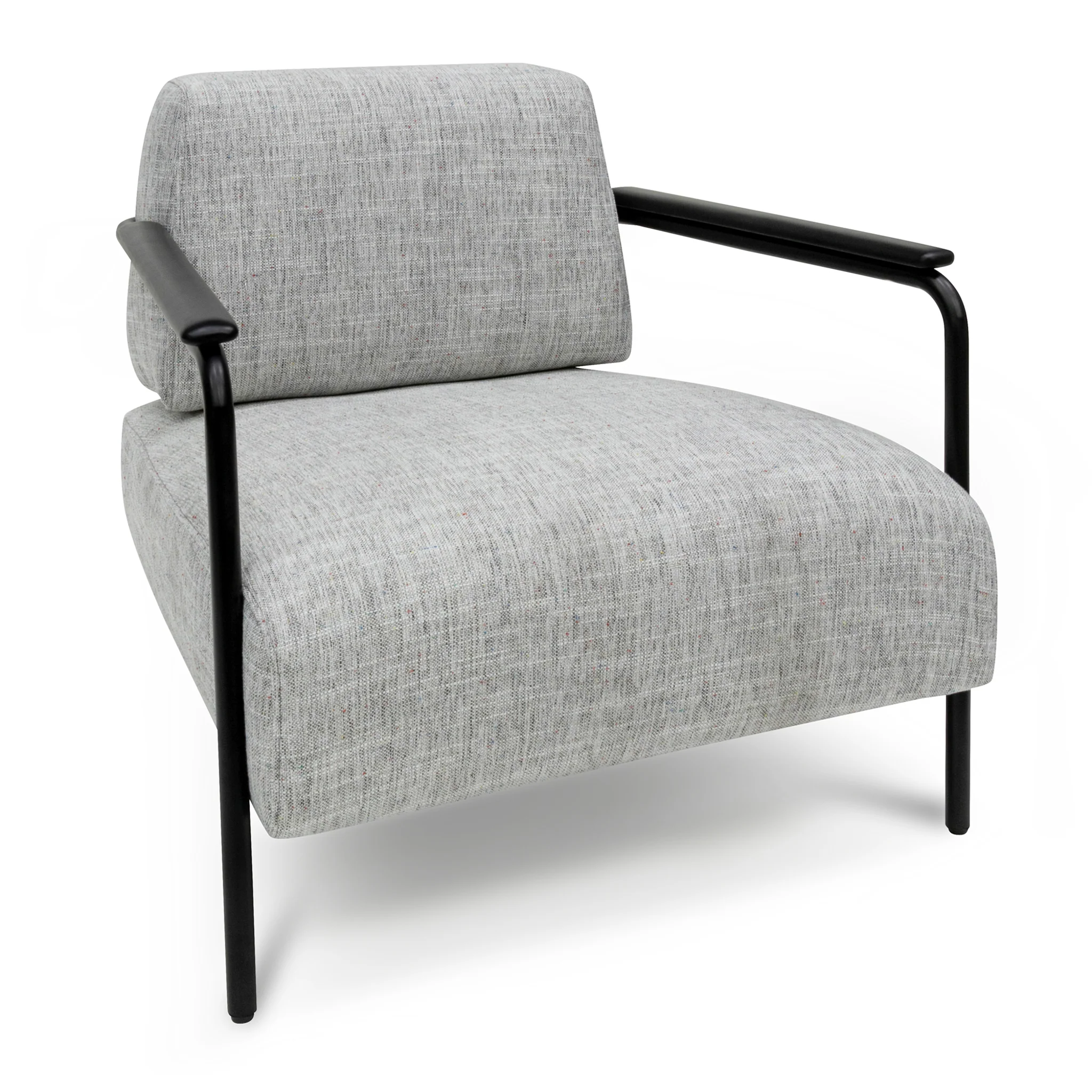 CLC6961-IG Fabric Armchair - Light Spec Grey with Black Legs - Image 3