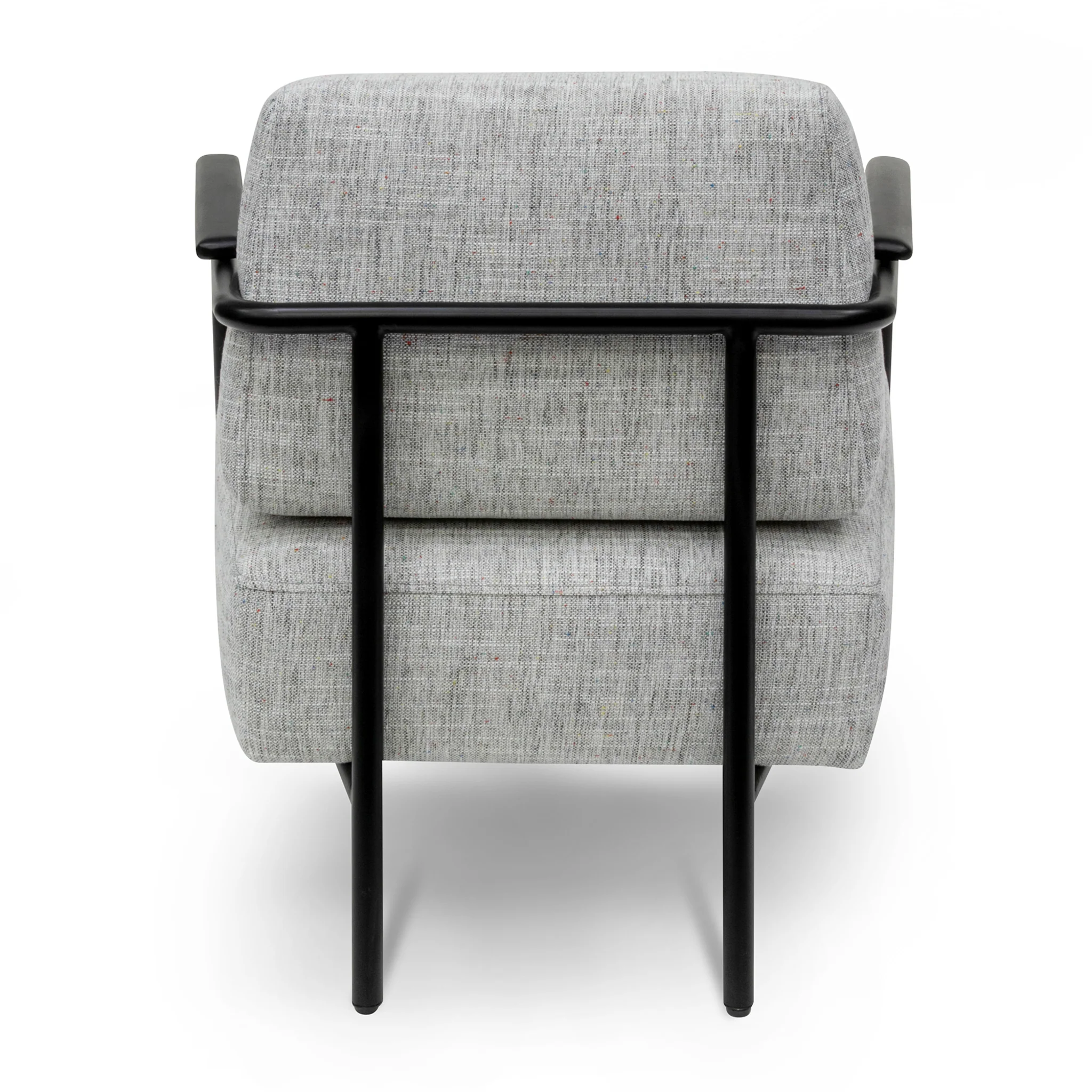 CLC6961-IG Fabric Armchair - Light Spec Grey with Black Legs - Image 4