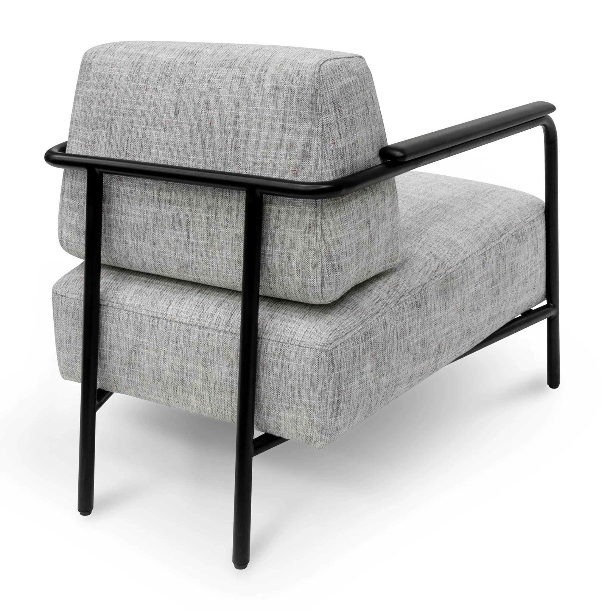 CLC6961-IG Fabric Armchair - Light Spec Grey with Black Legs - Image 5