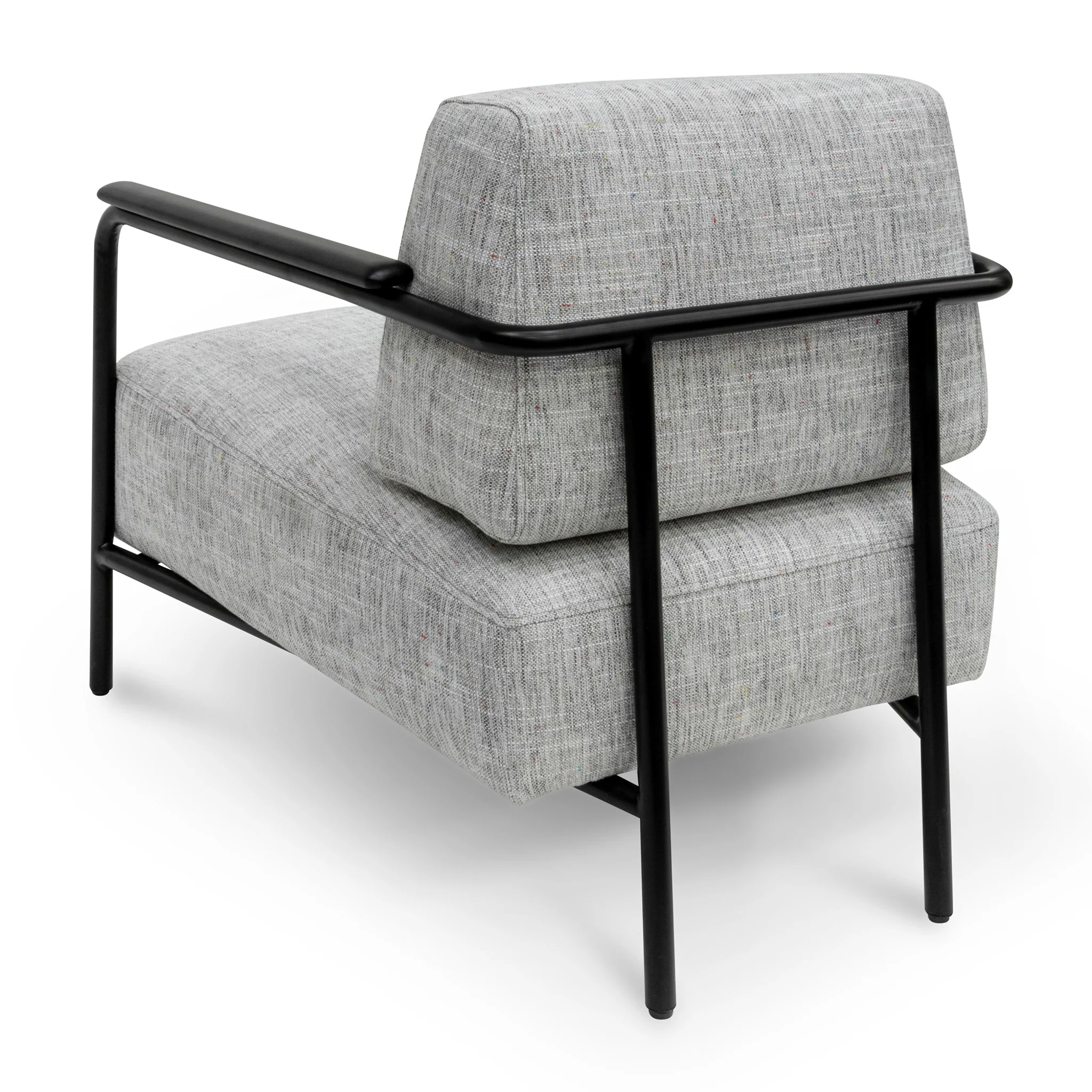 CLC6961-IG Fabric Armchair - Light Spec Grey with Black Legs - Image 6