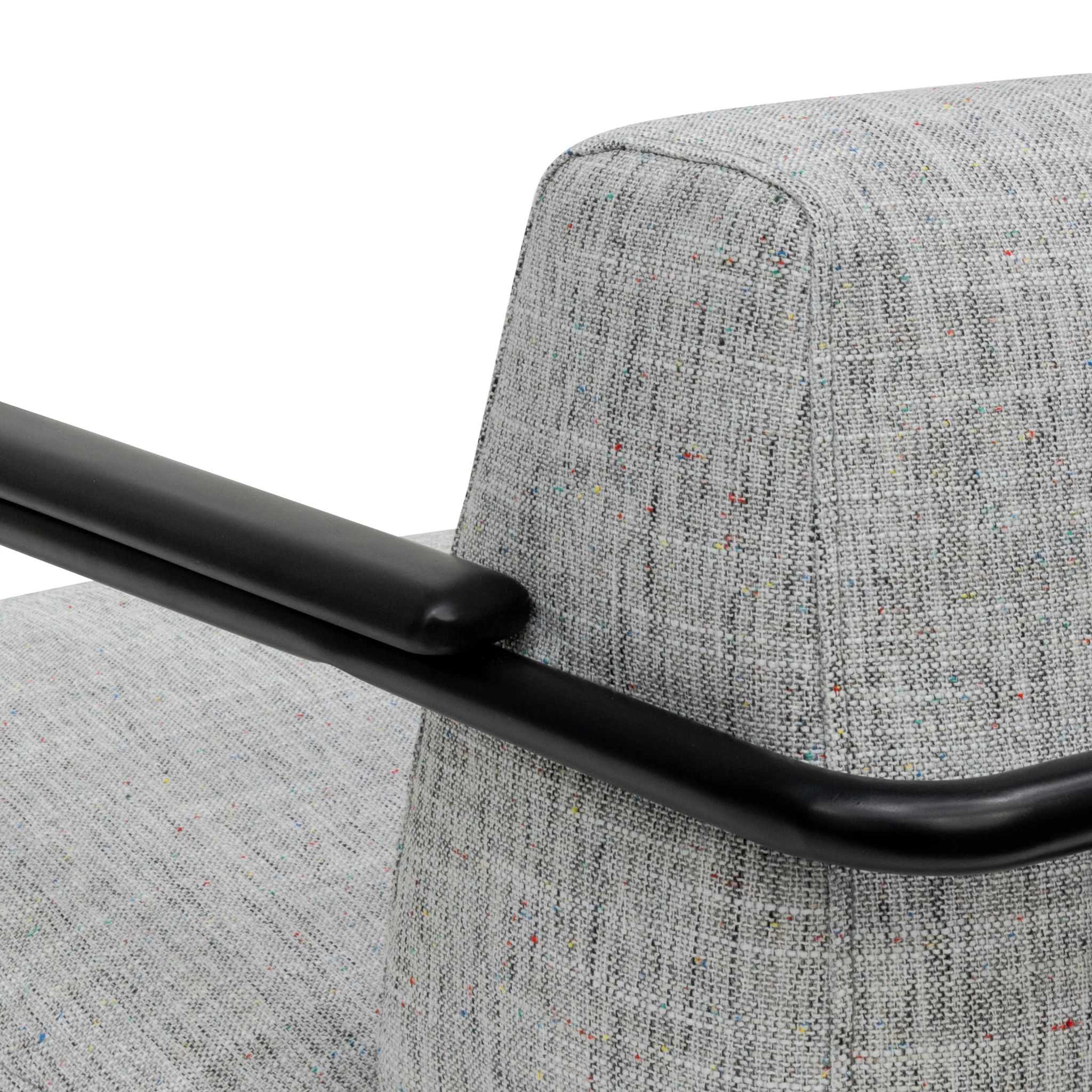 CLC6961-IG Fabric Armchair - Light Spec Grey with Black Legs - Image 7