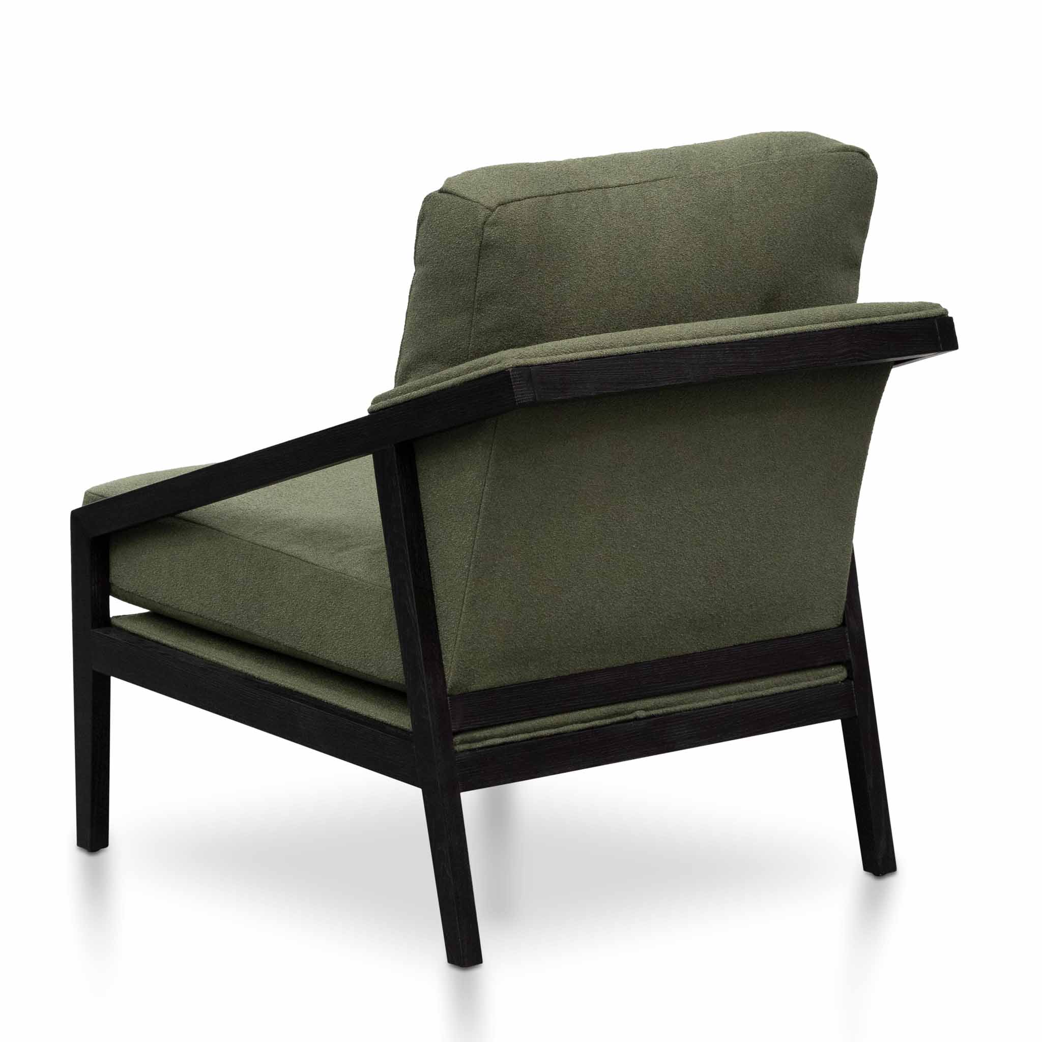 CLC6994-NI Green Fabric Lounge Chair - Black Frame - Image 3