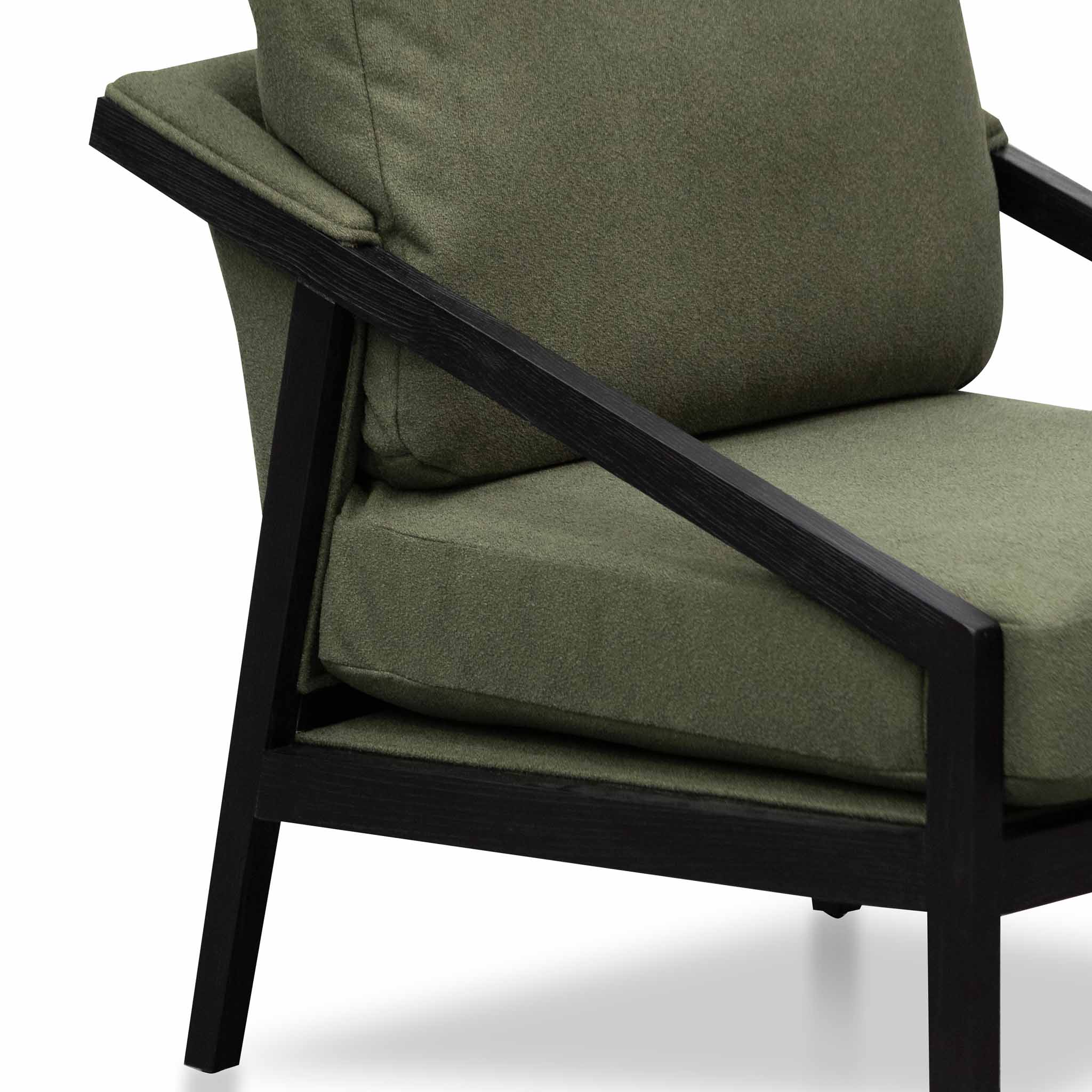 CLC6994-NI Green Fabric Lounge Chair - Black Frame - Image 4