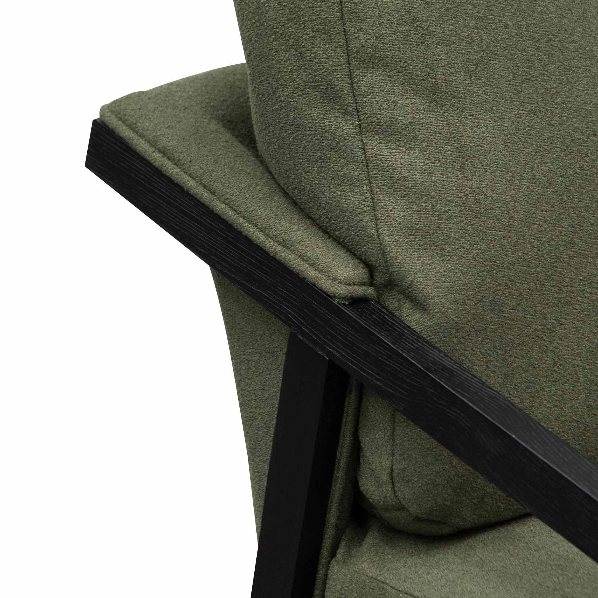 CLC6994-NI Green Fabric Lounge Chair - Black Frame - Image 5