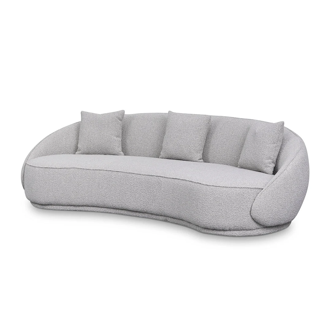 CLC8052-FS 4 Seater Sofa - Ash Grey Boucle - Image 3