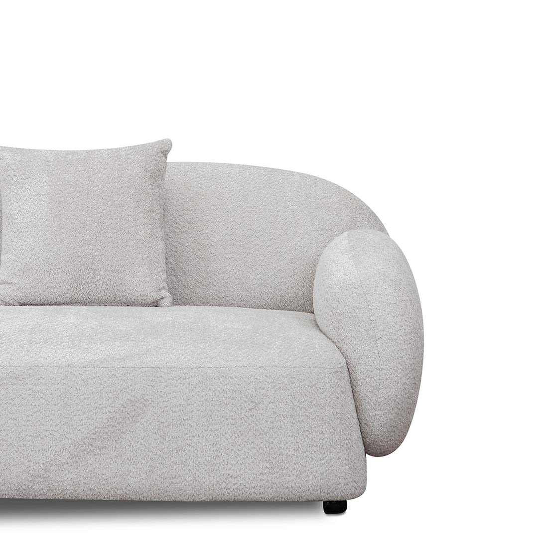 CLC8055-FS 3 Seater Fabric Sofa - Salt White - Image 11