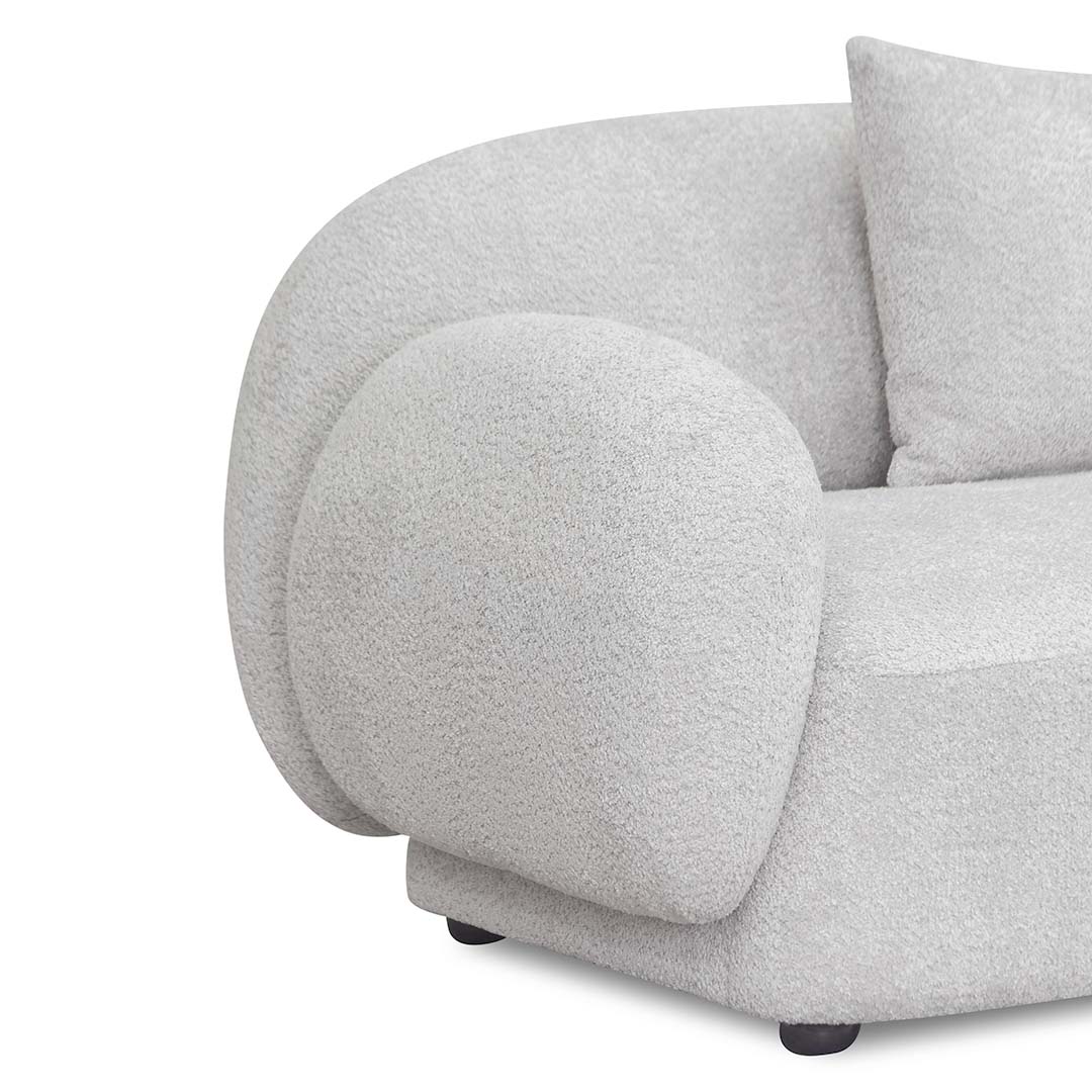 CLC8055-FS 3 Seater Fabric Sofa - Salt White - Image 9