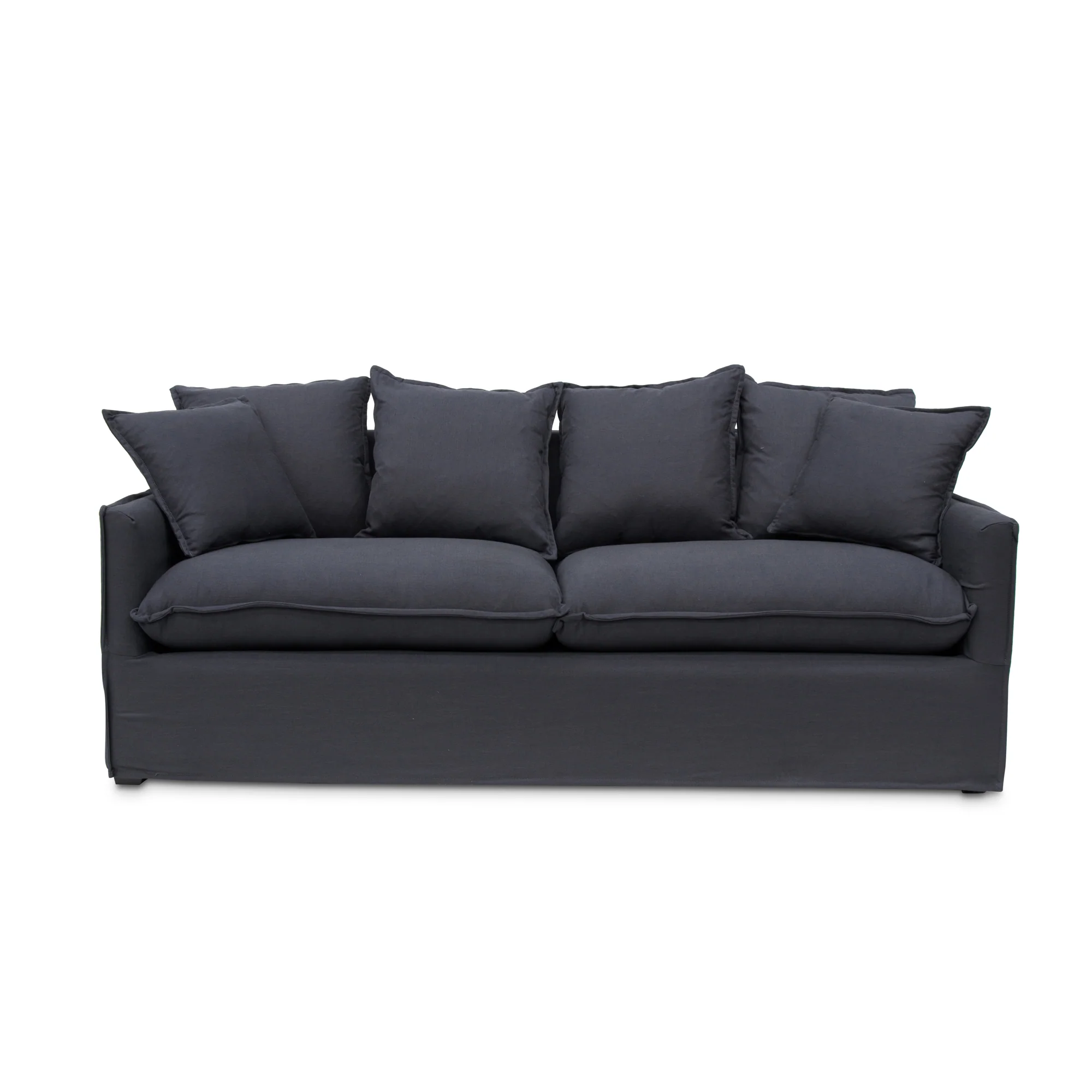 CLC8123-CA 3 Seater Fabric Sofa - Charcoal Linen - Last one - Image 2