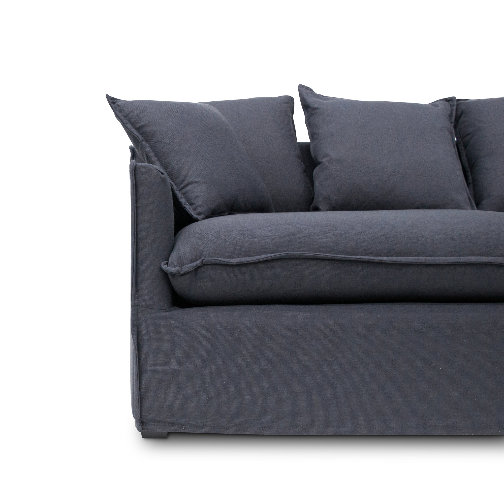 CLC8123-CA 3 Seater Fabric Sofa - Charcoal Linen - Last one - Image 8
