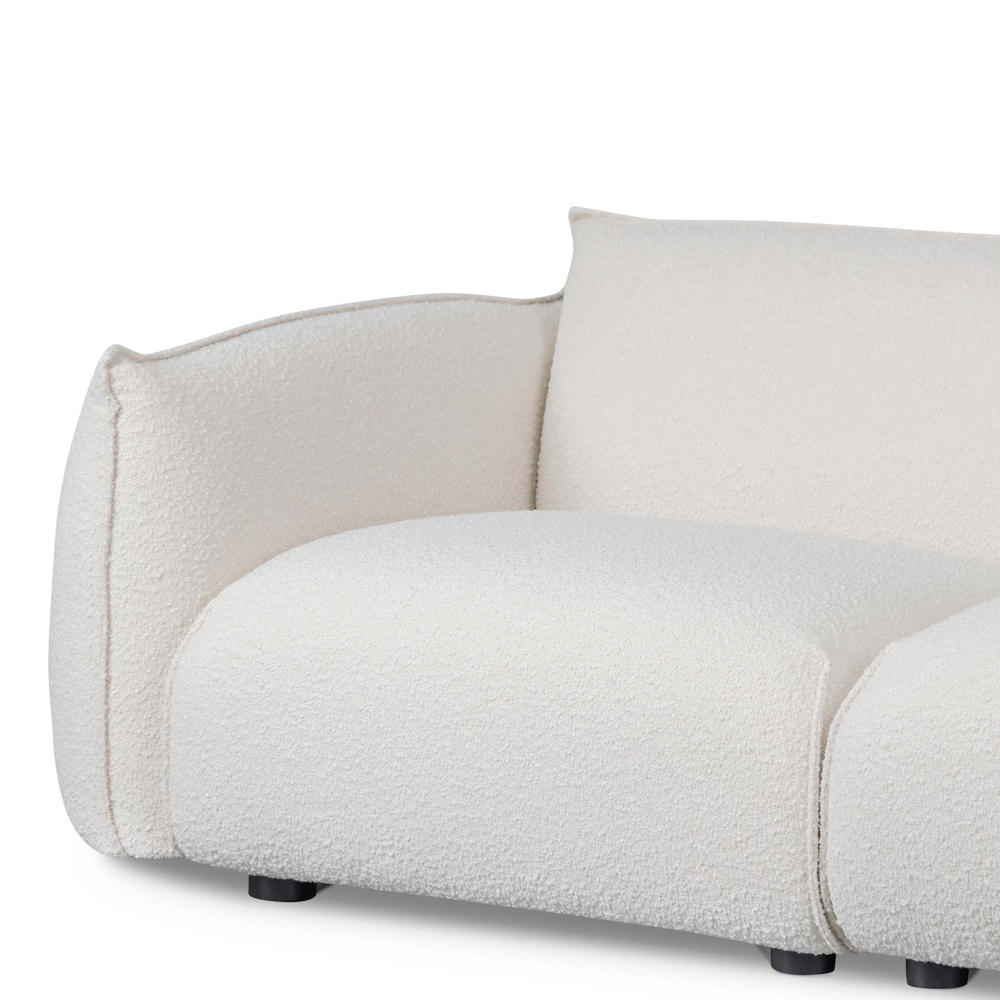 CLC8177-IG 3 Seater Sofa - White Wash Boucle - Image 4