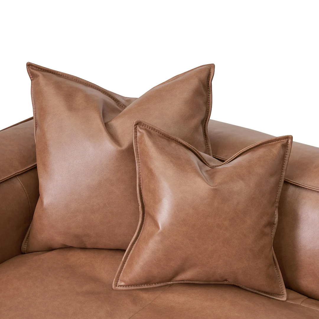 CLC8317-KSO 4 Seater Sofa with Cushion and Pillow - Caramel Brown - Image 5