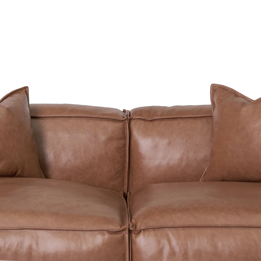 CLC8317-KSO 4 Seater Sofa with Cushion and Pillow - Caramel Brown - Image 6