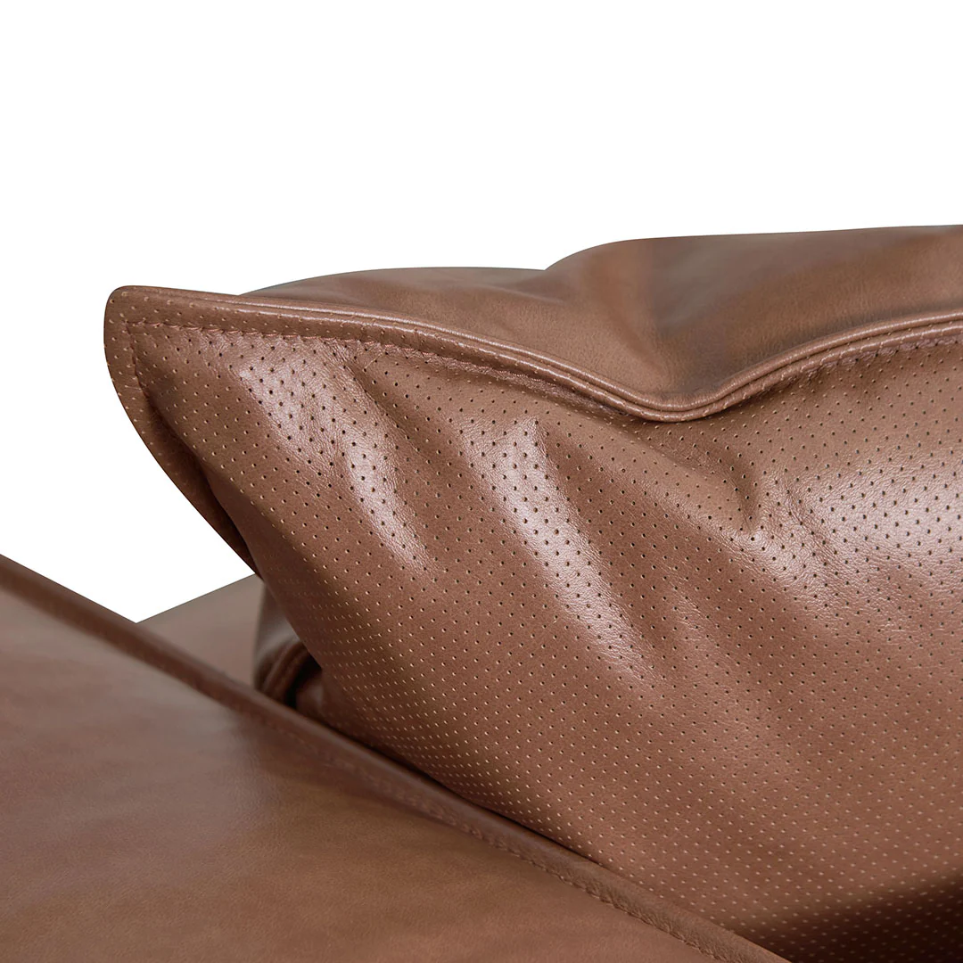 CLC8317-KSO 4 Seater Sofa with Cushion and Pillow - Caramel Brown - Image 7