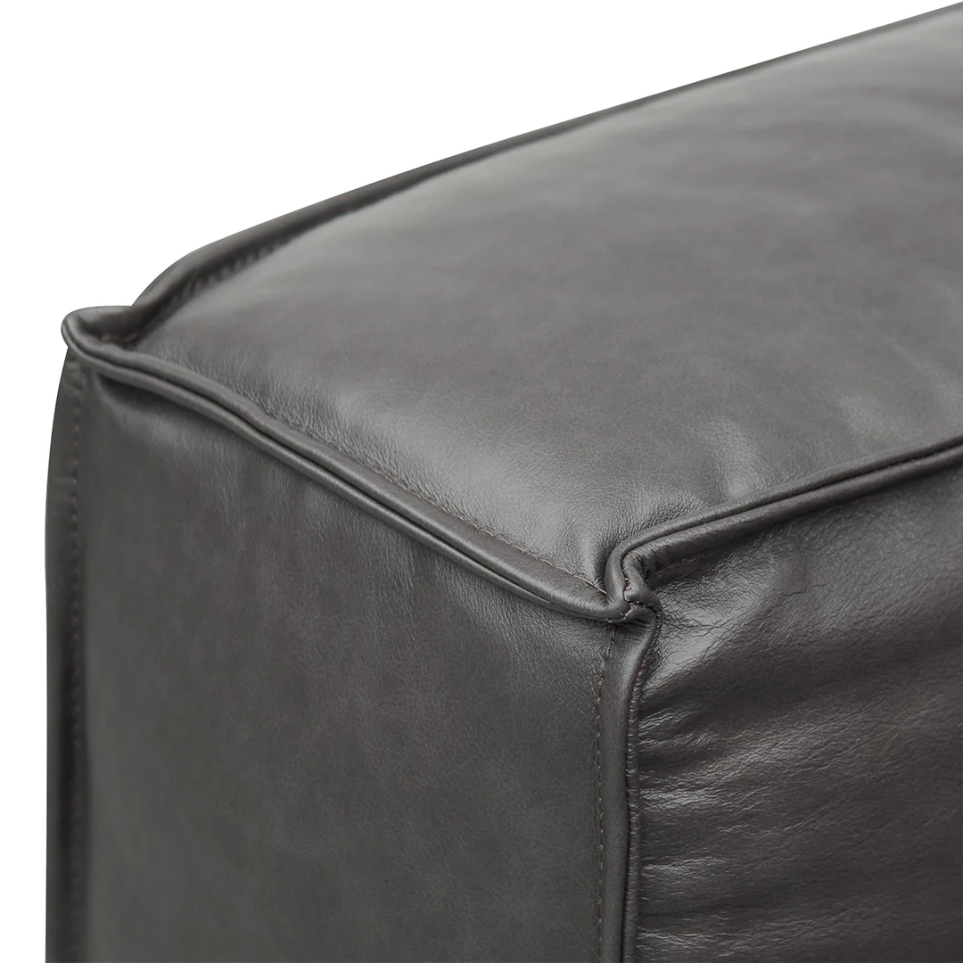 CLC8318-KSO 4 Seater Sofa with Cushion and Pillow - Shadow Grey Leather - Image 5