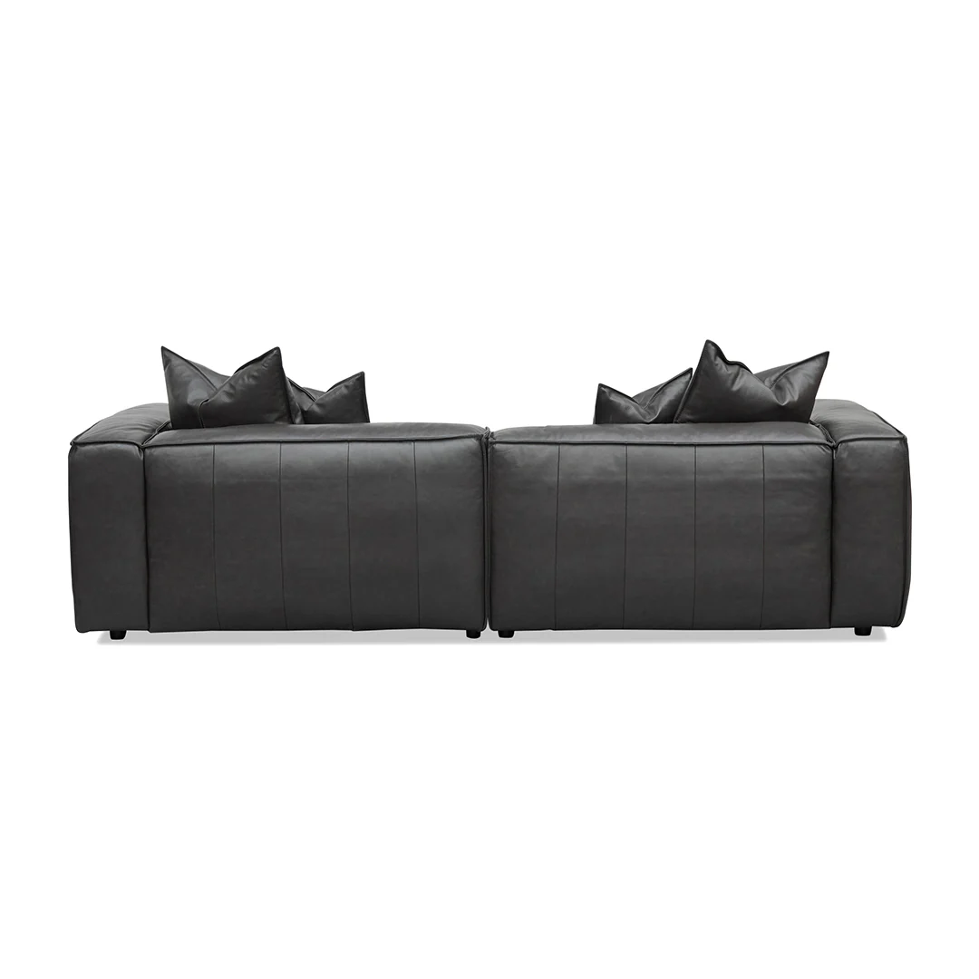 CLC8318-KSO 4 Seater Sofa with Cushion and Pillow - Shadow Grey Leather - Image 7