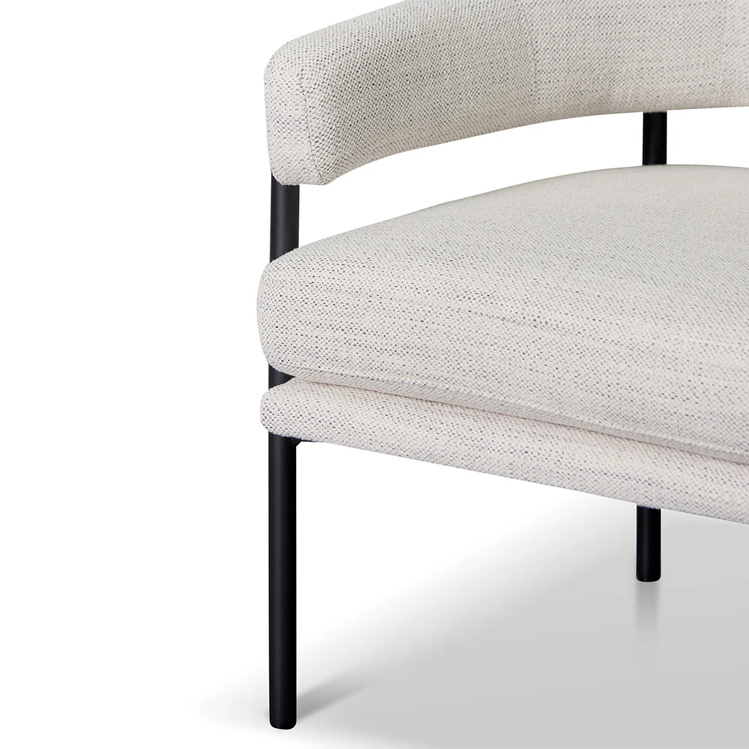 CLC8323-KSO Rustic Beige Fabric Armchair - Black Legs - Image 10