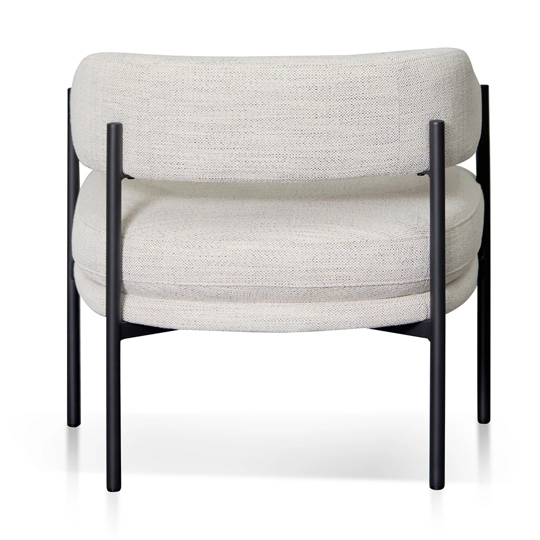 CLC8323-KSO Rustic Beige Fabric Armchair - Black Legs - Image 5