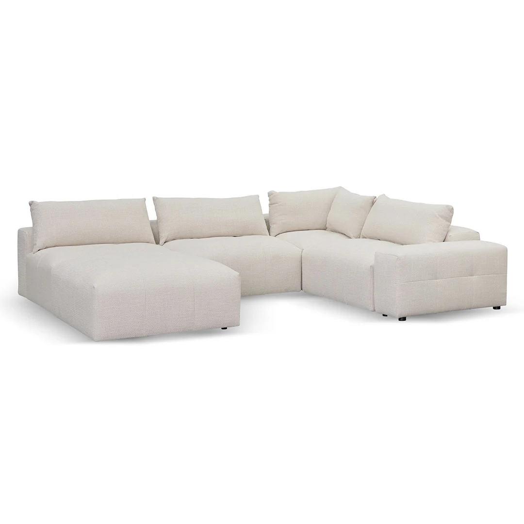 CLC8329-KSO Right Chaise Fabric Sofa - Taupe Beige - Image 4