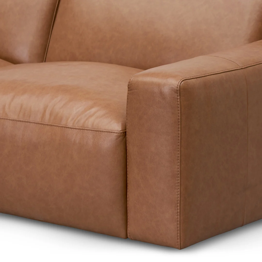 CLC8336-KSO 4 Seater Sofa - Caramel Brown Leather - Image 5