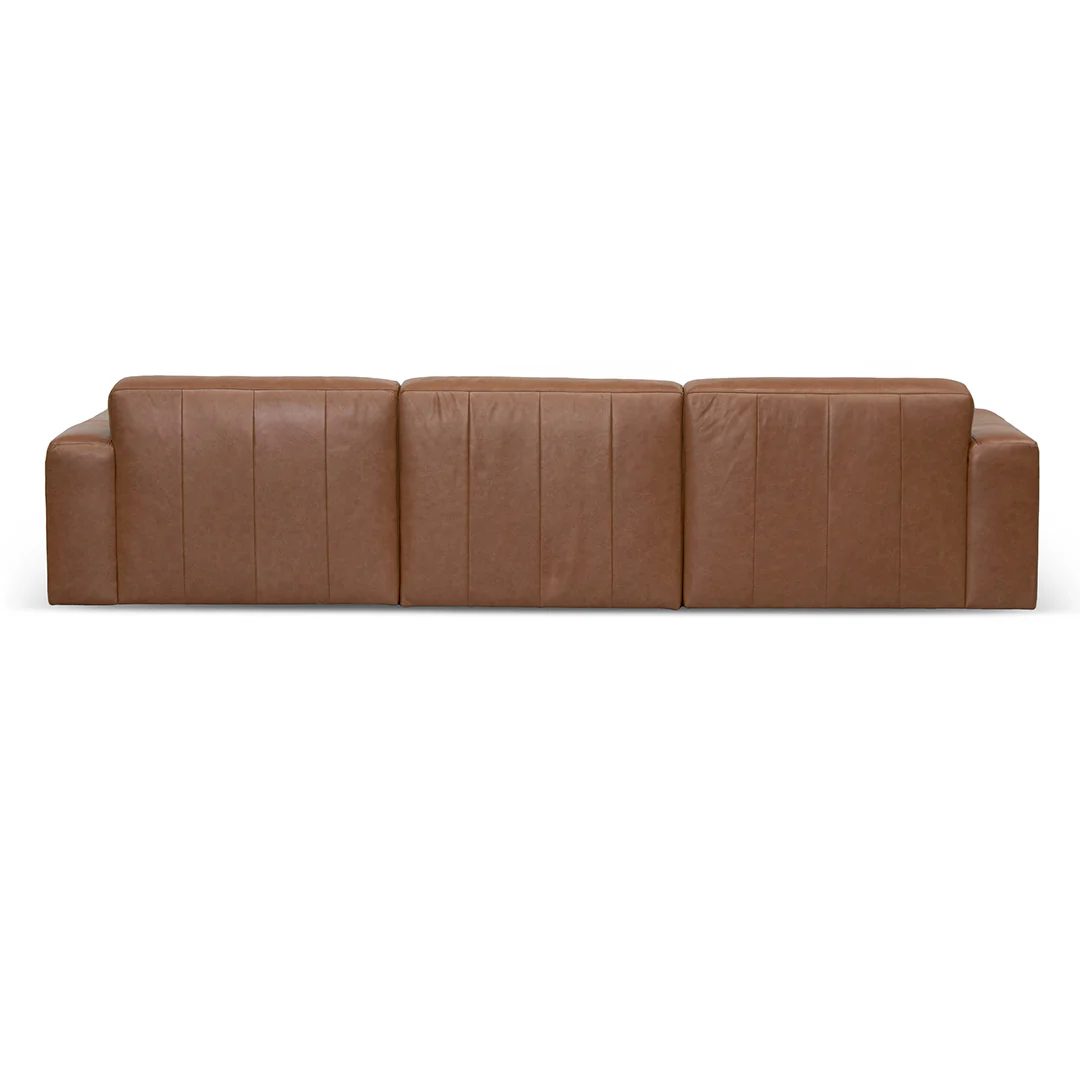 CLC8336-KSO 4 Seater Sofa - Caramel Brown Leather - Image 6