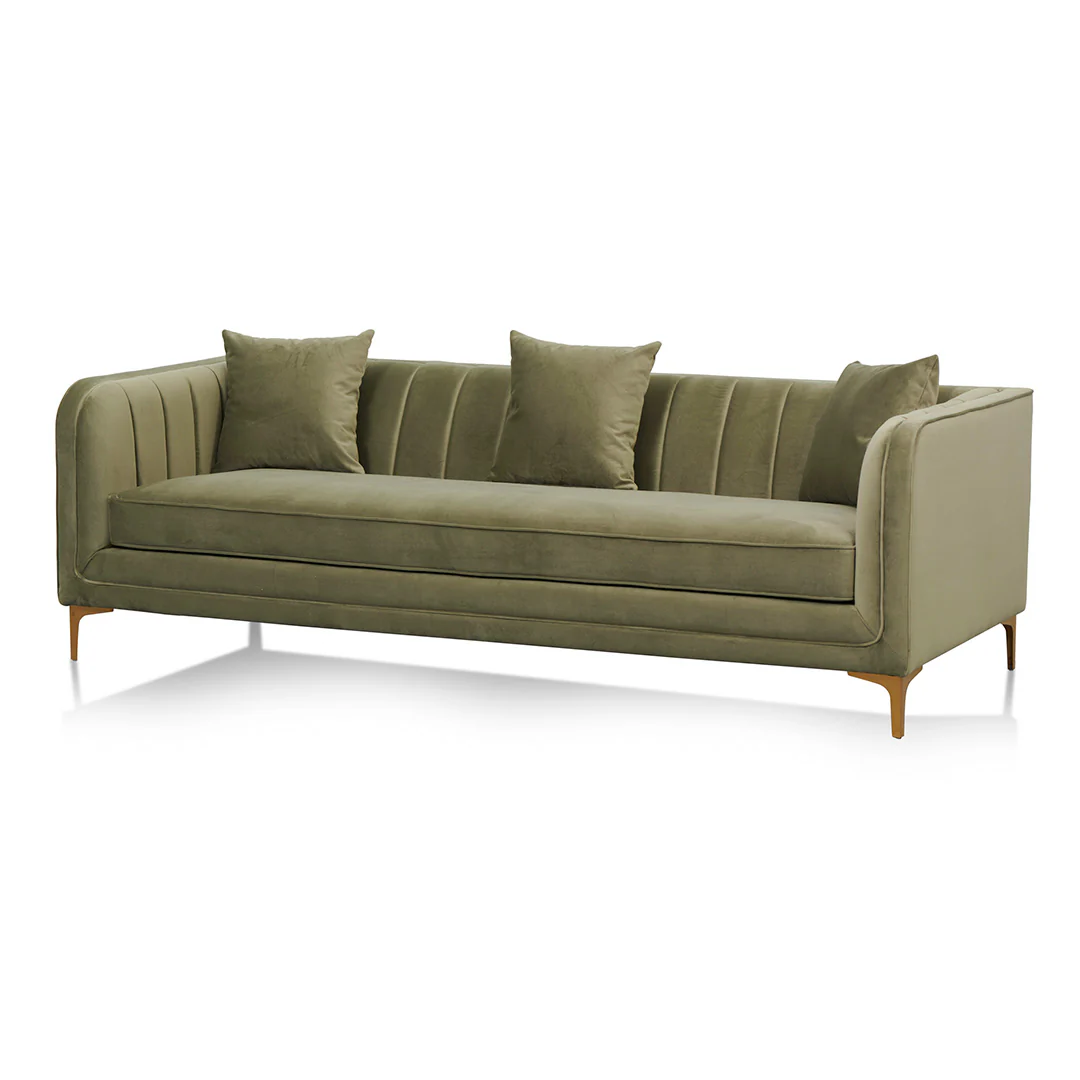 CLC8516-FS 3 Fabric Seater Sofa - Elegant Sage - Image 3