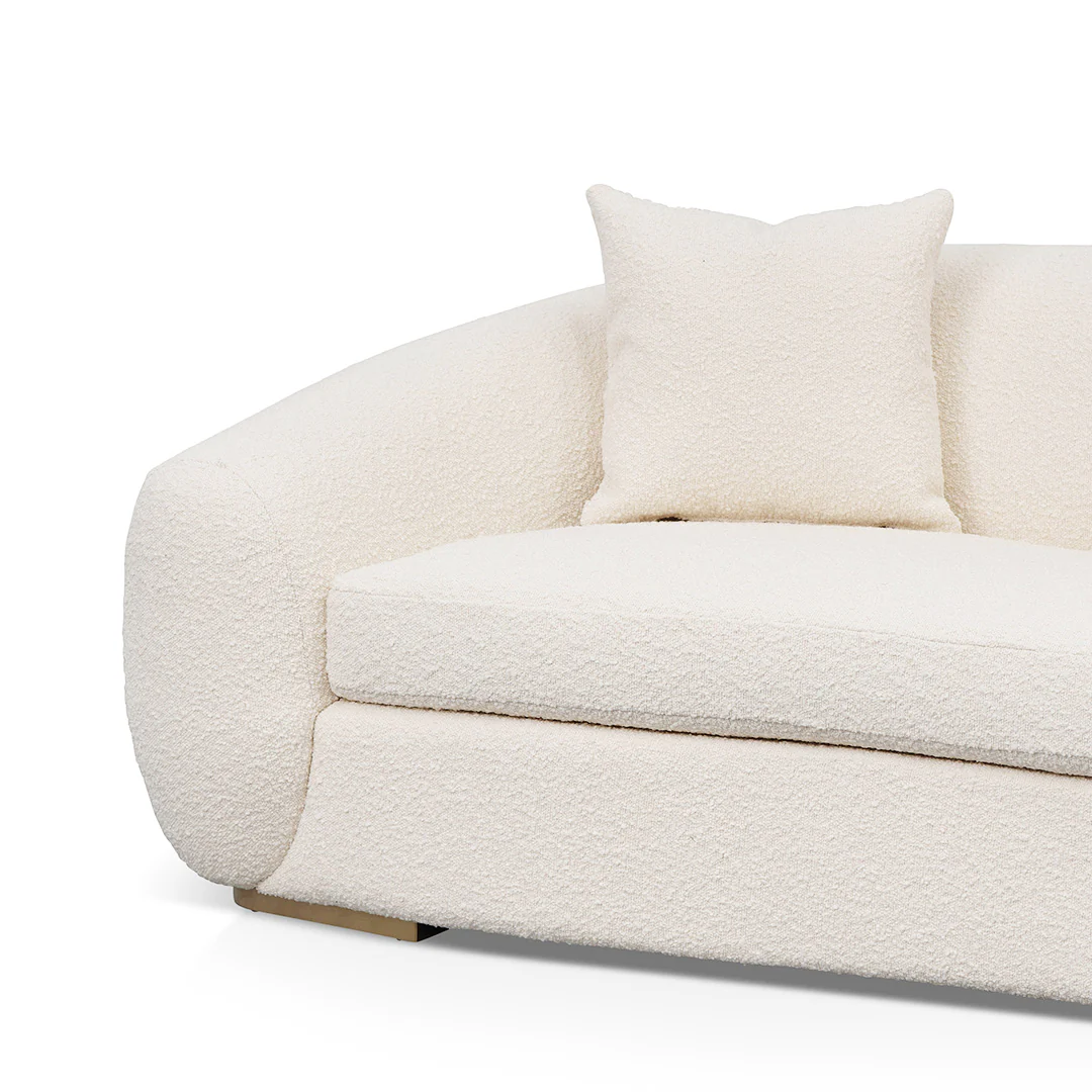 CLC8535-FS 3 Seater Sofa - Ivory White Boucle - Image 4