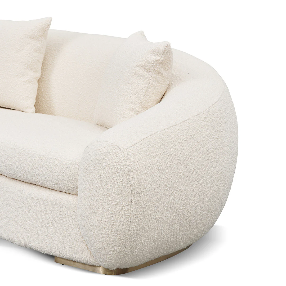 CLC8535-FS 3 Seater Sofa - Ivory White Boucle - Image 6