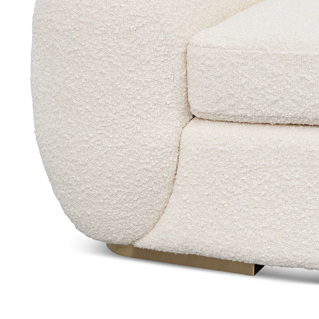 CLC8535-FS 3 Seater Sofa - Ivory White Boucle - Image 7