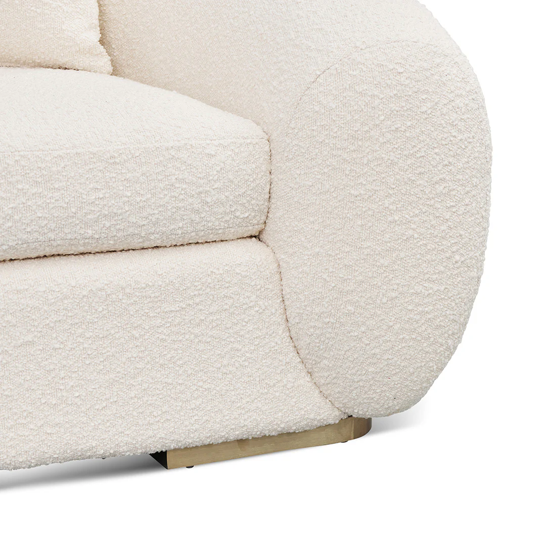 CLC8535-FS 3 Seater Sofa - Ivory White Boucle - Image 8