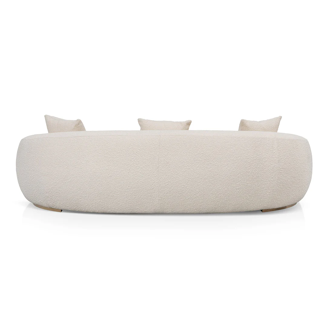 CLC8535-FS 3 Seater Sofa - Ivory White Boucle - Image 9
