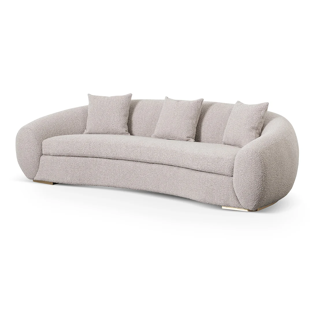 CLC8536-FS 3 Seater Sofa - Ash Grey Boucle - Image 3