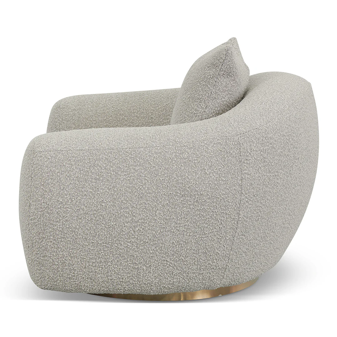CLC8538-FS Swivel Armchair - Ash Grey Boucle - Image 4