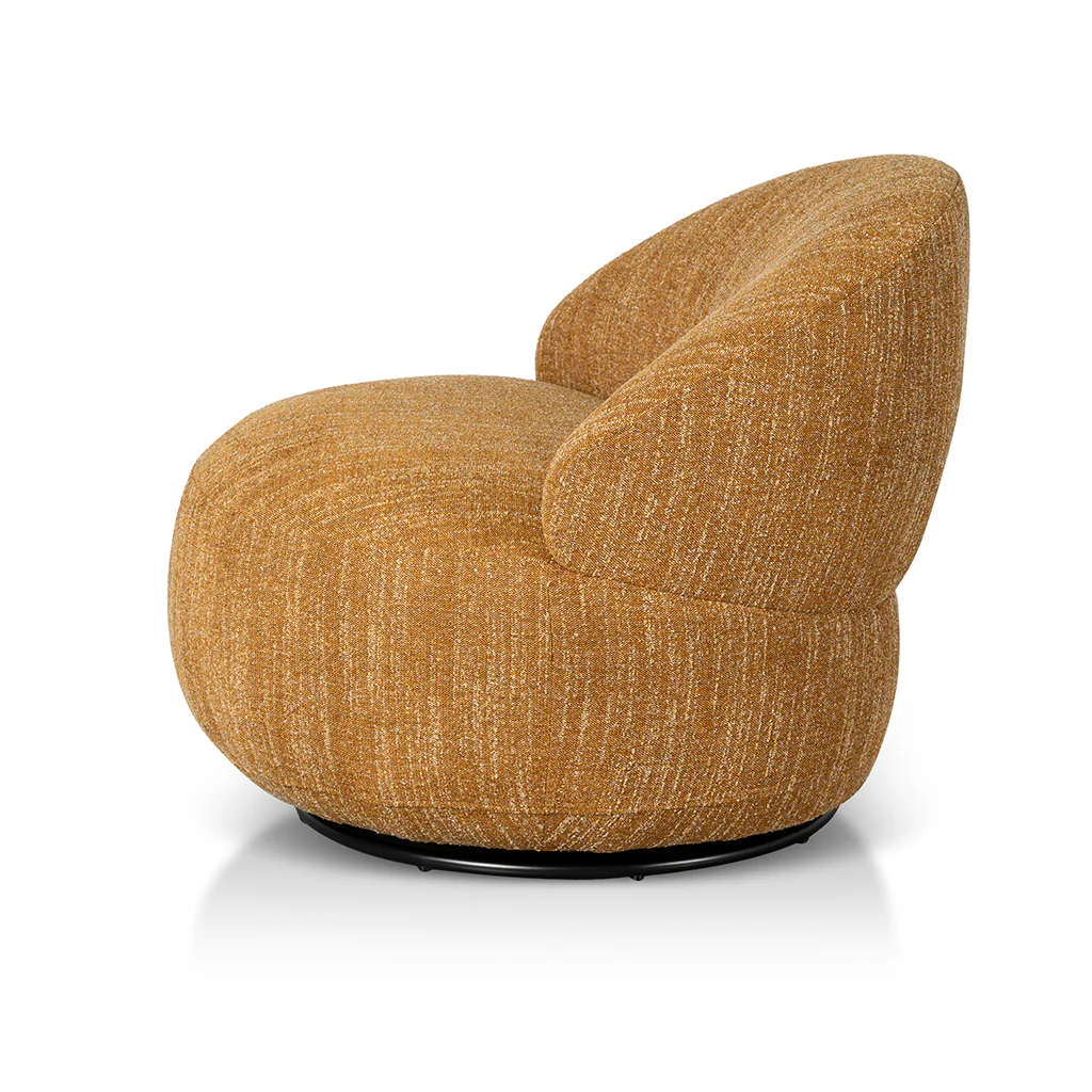 CLC8594-KSO Swivel Fabric Lounge Chair - Ginger Brown - Image 3