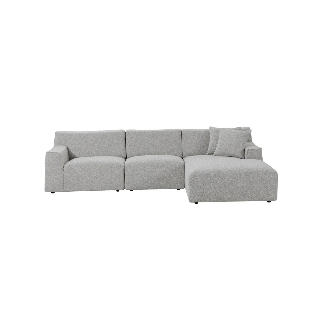 CLC8672-YY 3 Seater Right Chaise Sofa - Clay Grey - Image 2