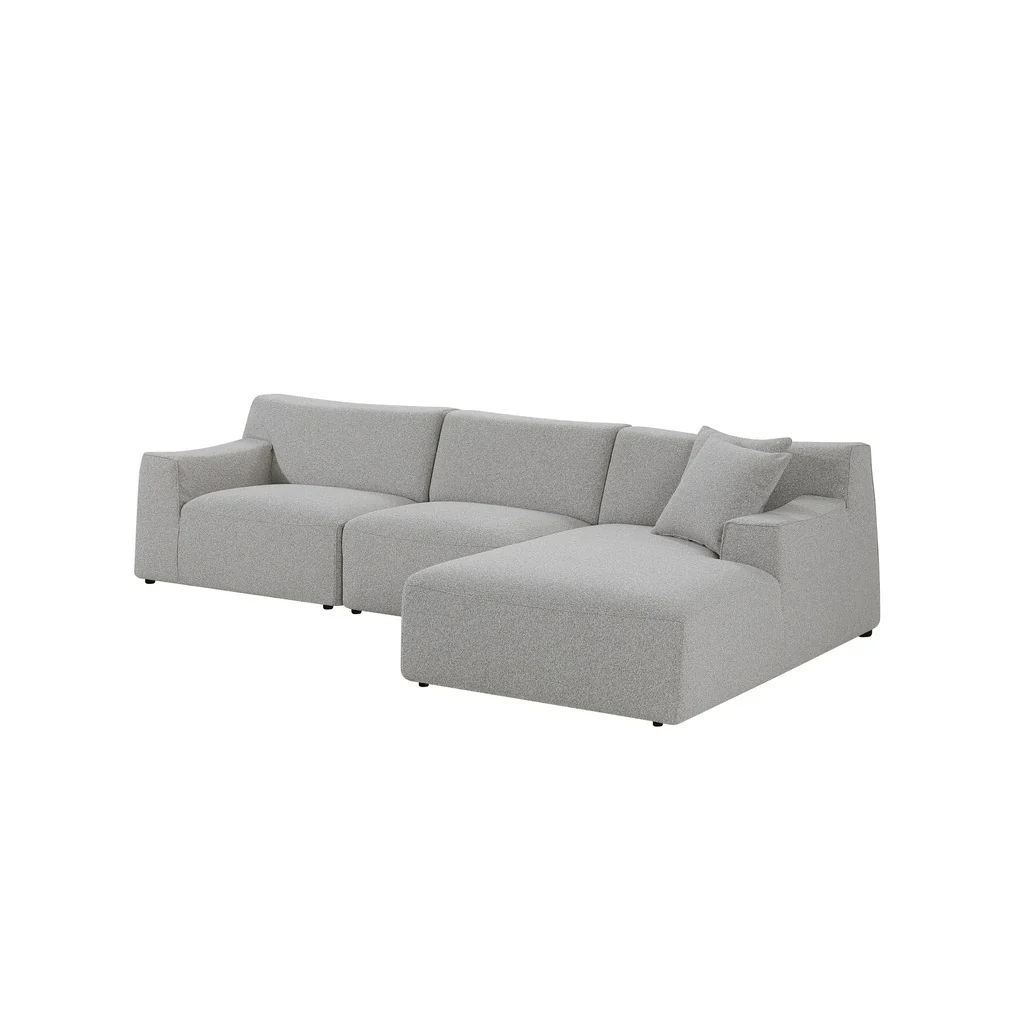 CLC8672-YY 3 Seater Right Chaise Sofa - Clay Grey - Image 3
