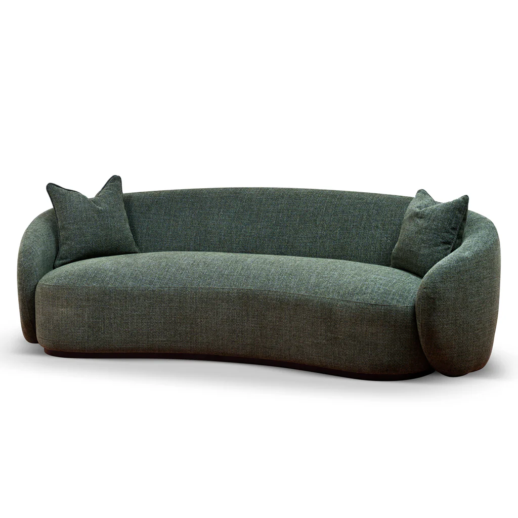 CLC8777-CA 3 Seater Fabric Sofa -  Moss Green
