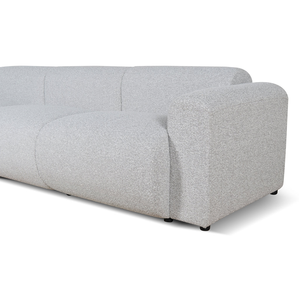 CLC8842-BS 4 Seater Fabric Sofa - Silver Grey Boucle - Image 12
