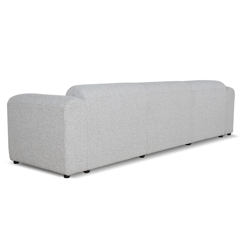 CLC8842-BS 4 Seater Fabric Sofa - Silver Grey Boucle - Image 4