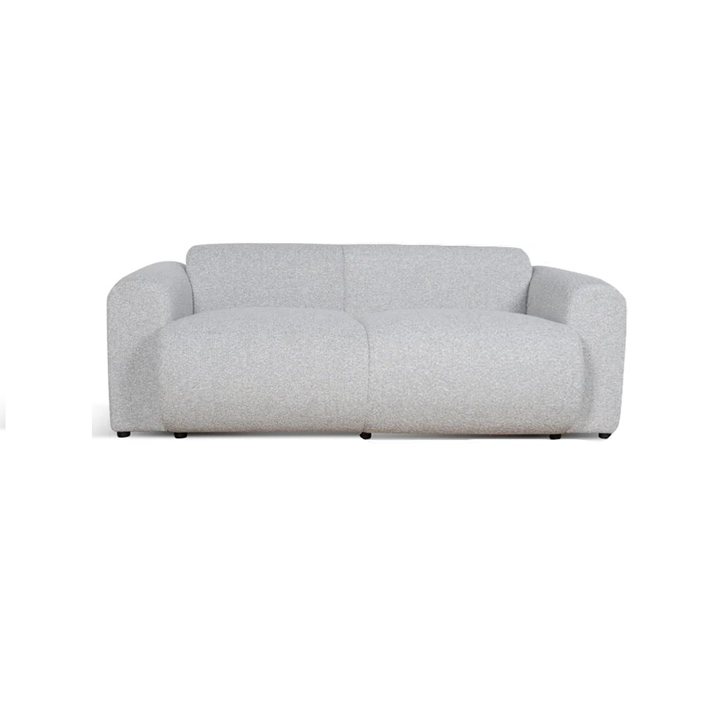 CLC8843-BS 3 Seater Fabric Sofa - Silver Grey Boucle - Image 2