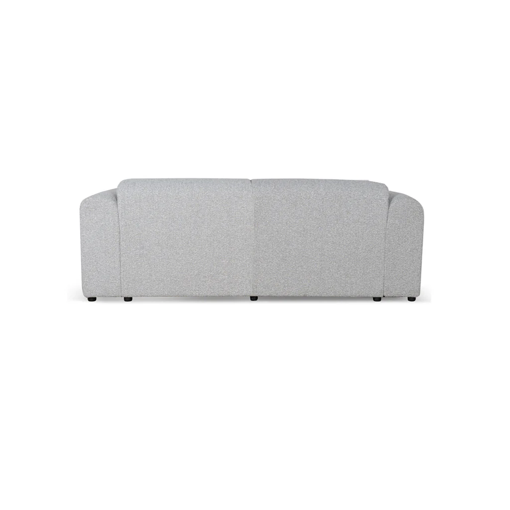 CLC8843-BS 3 Seater Fabric Sofa - Silver Grey Boucle - Image 3