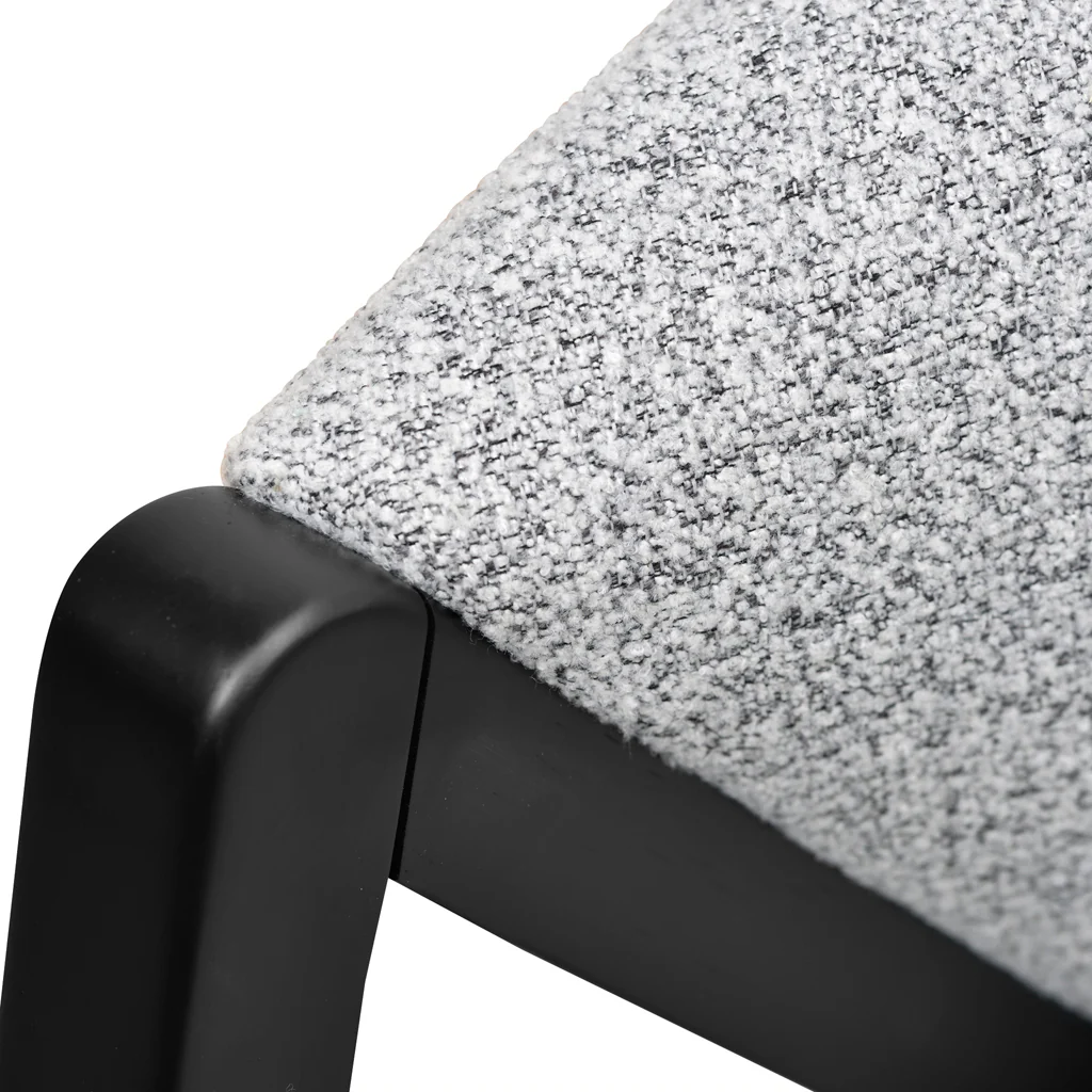 CLC8847-IG Fabric Armchair - Light Grey Fleck - Black Oak - Image 10