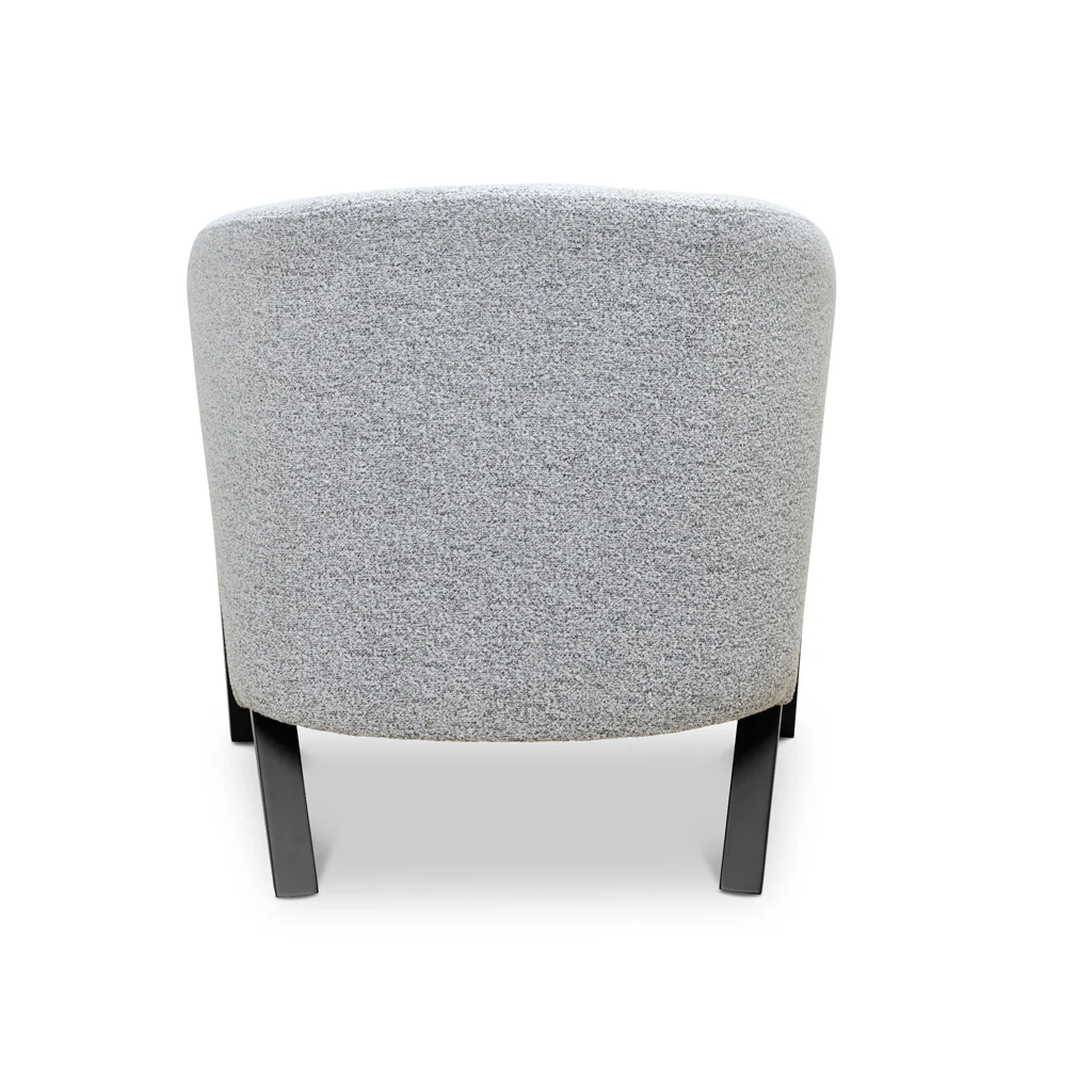 CLC8847-IG Fabric Armchair - Light Grey Fleck - Black Oak - Image 7
