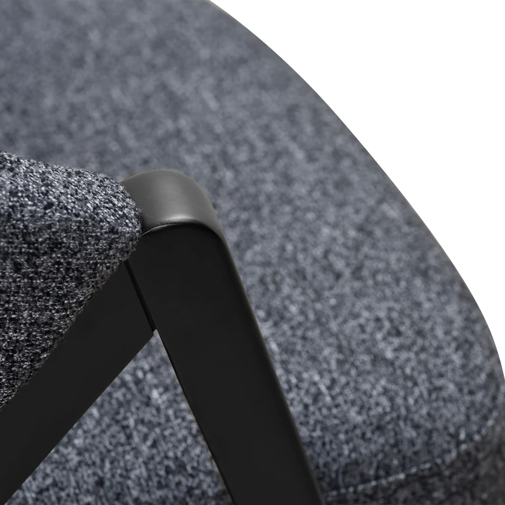 CLC8848-IG Fabric Armchair - Dark Grey Fleck - Black Oak - Image 10
