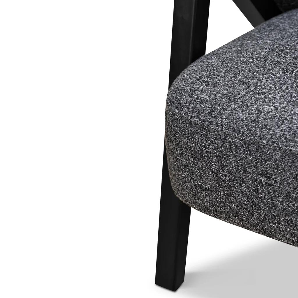 CLC8848-IG Fabric Armchair - Dark Grey Fleck - Black Oak - Image 11